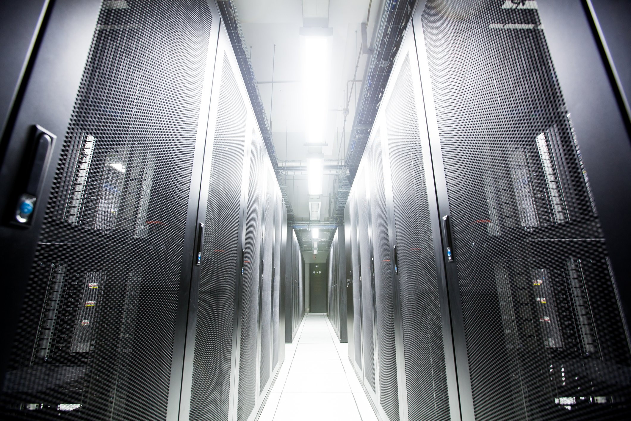 Server room hallway. 