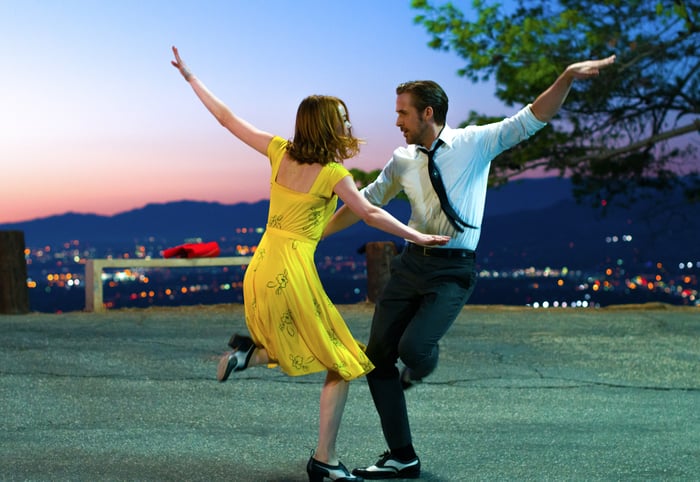 Two people dancing.