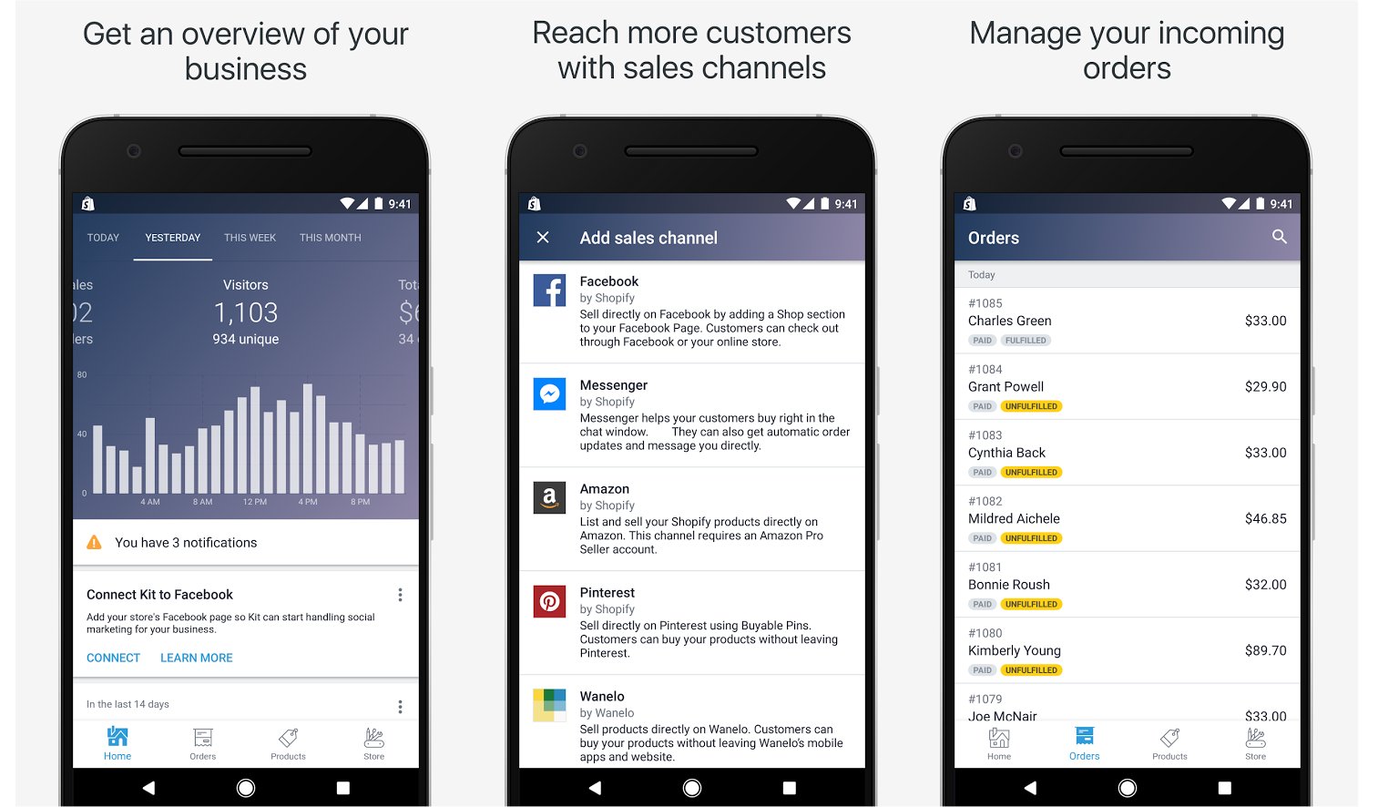 Shopify's Android app.