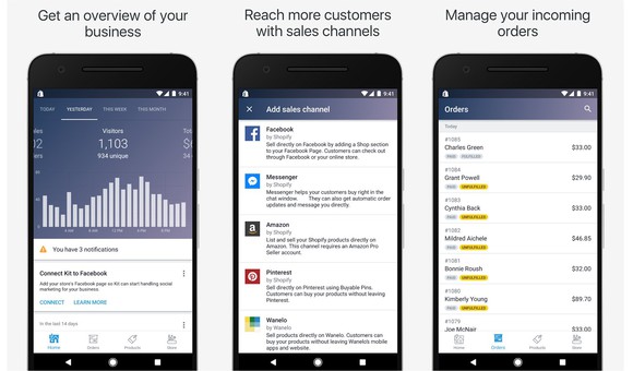 Shopify's Android app.