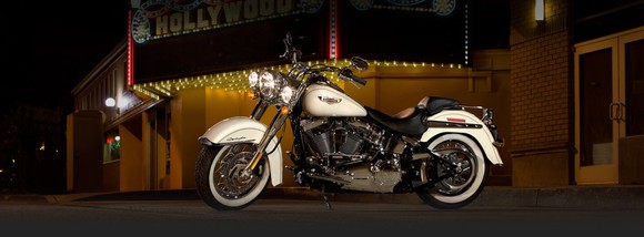 White Harley-Davidson Softail Deluxe