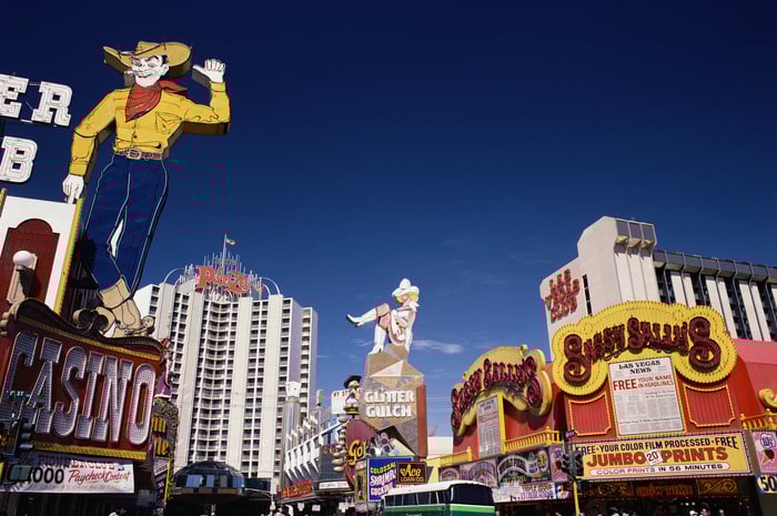 Downtown district of Las Vegas