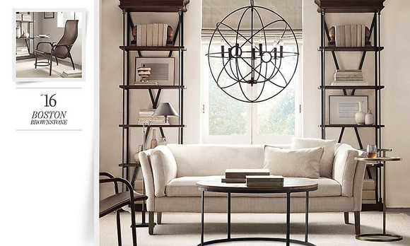 Restoration Hardware room display.