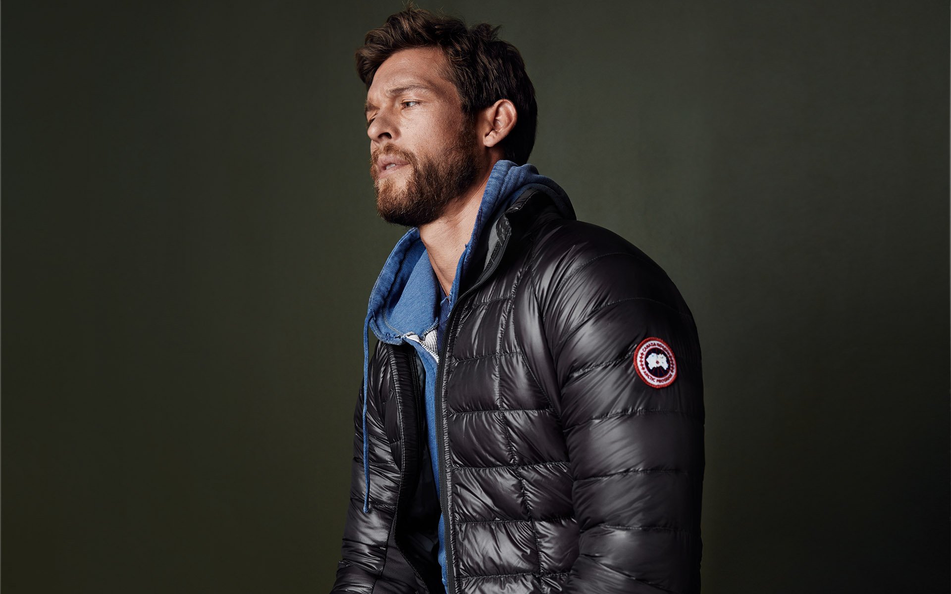 A model in a Canada Goose jacket