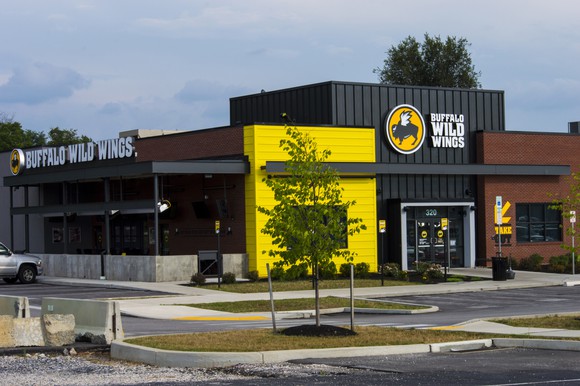 The exterior of a Buffalo Wild Wings store.