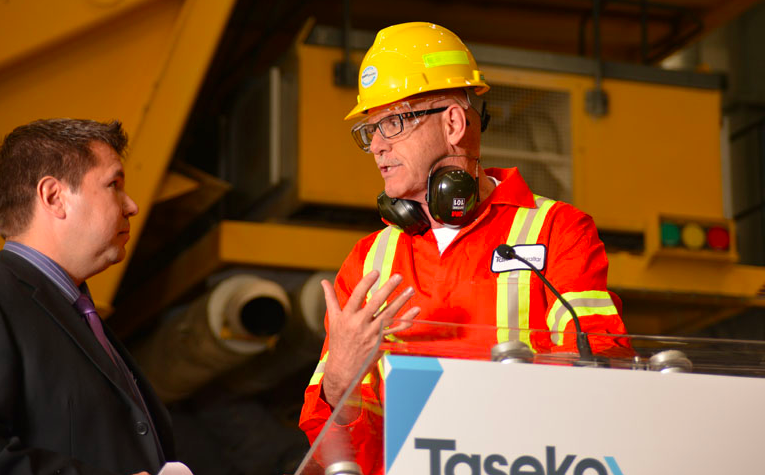 Taseko employees talking