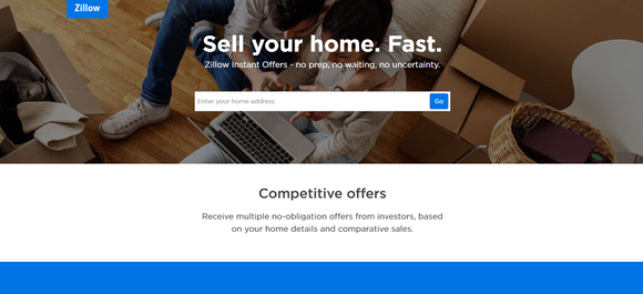 Zillow Instant Offers website.