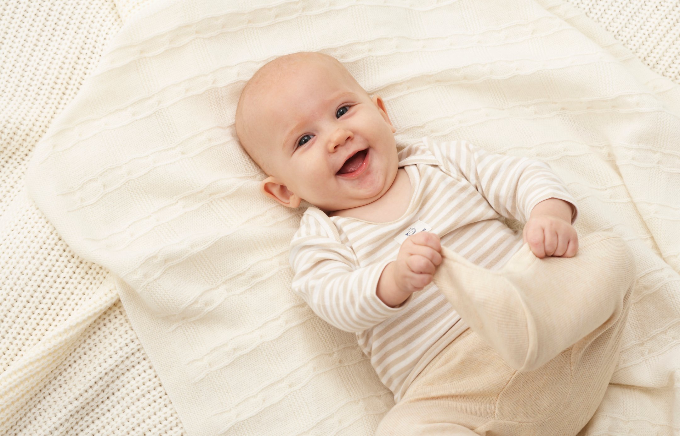 Infant on a blanket