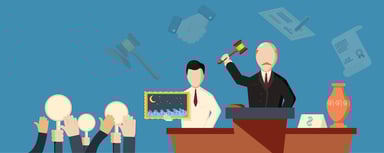 Illustration of Art Auction