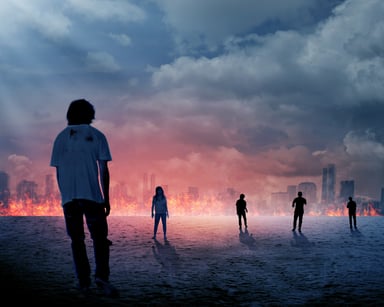 Zombies in Burning City