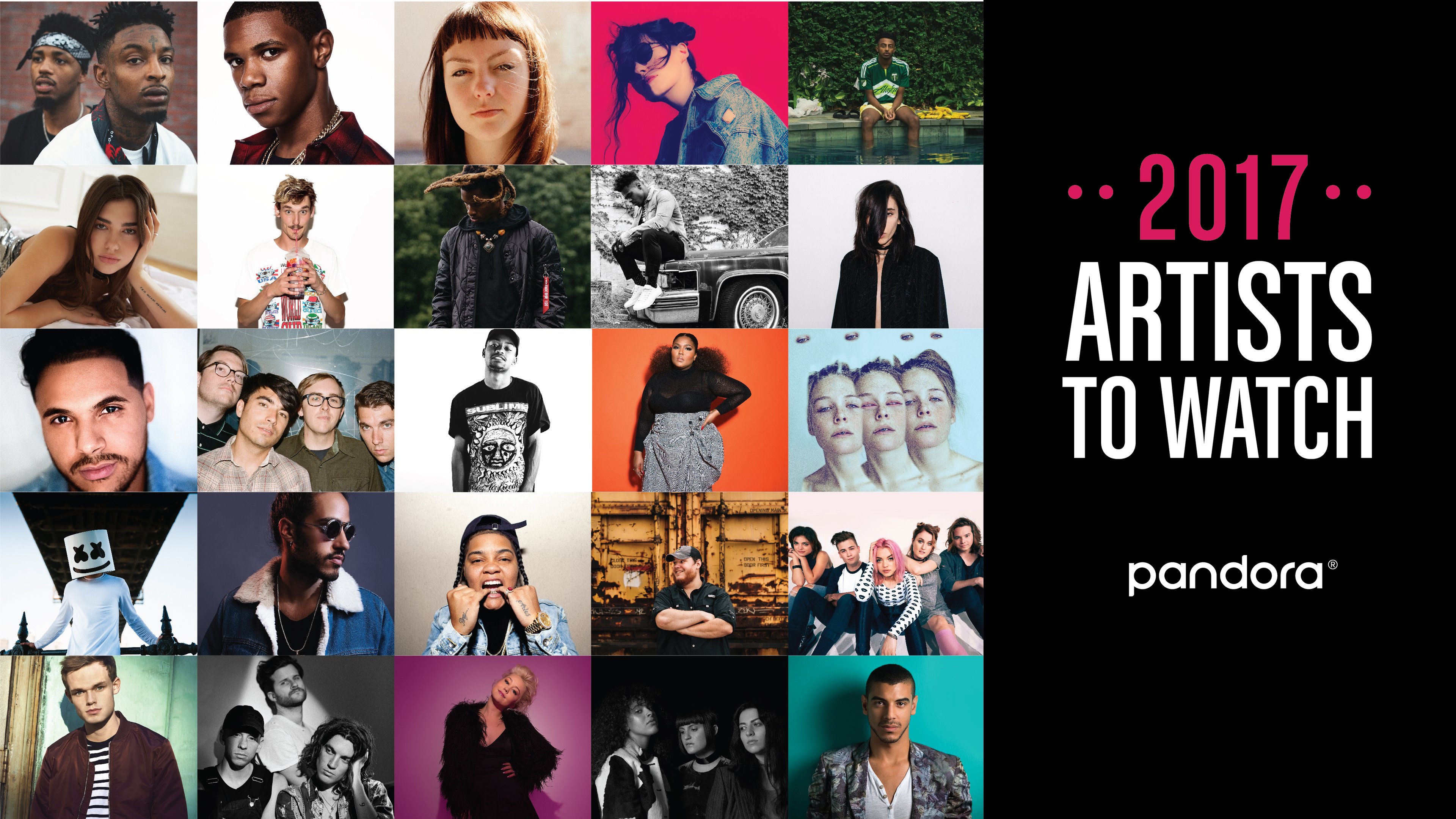 Pandora artist list.