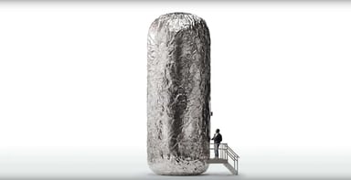 Chipotle burrito with stairs