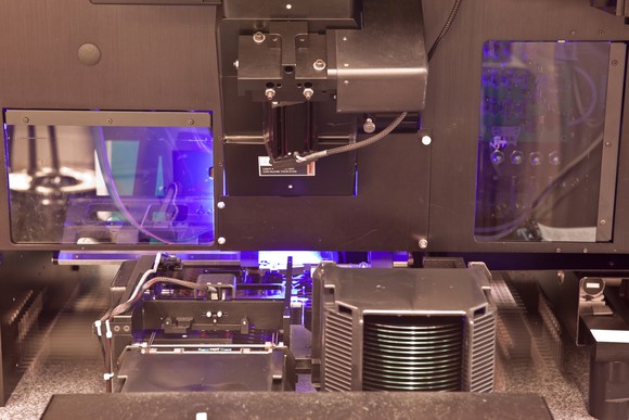 Machine making computer chips.