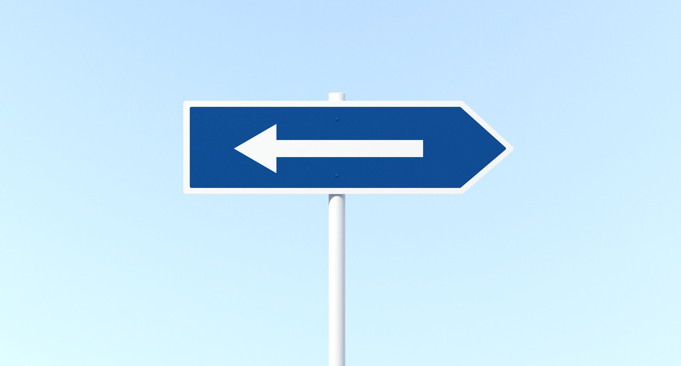 Arrow sign post with mistake