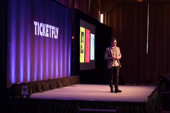 Andrew Dreskin, Ticketfly co-founder & CEO presenting at FlyCon 2017