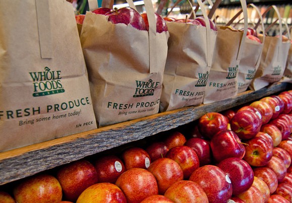 Apples on display at Whole Foods