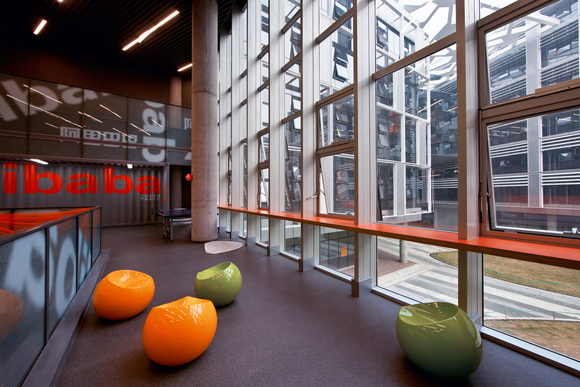 An interior shot of Alibaba's Binjiang campus in Hangzhou, China.