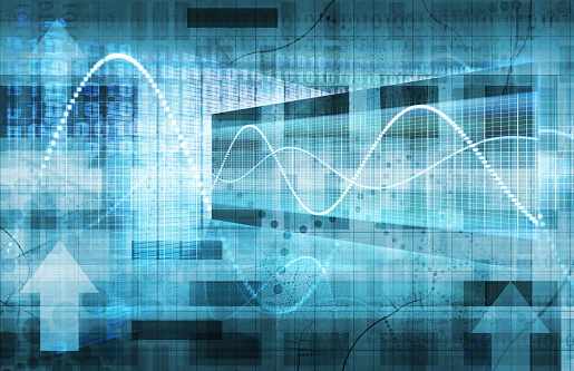 Futuristic looking stock chart.