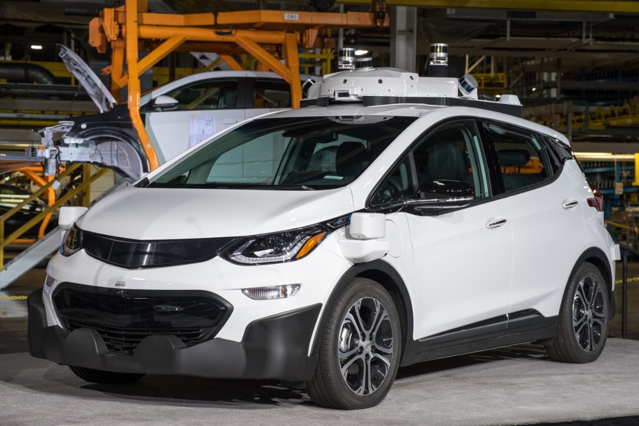 Picture of autonomous Chevrolet Bolt.