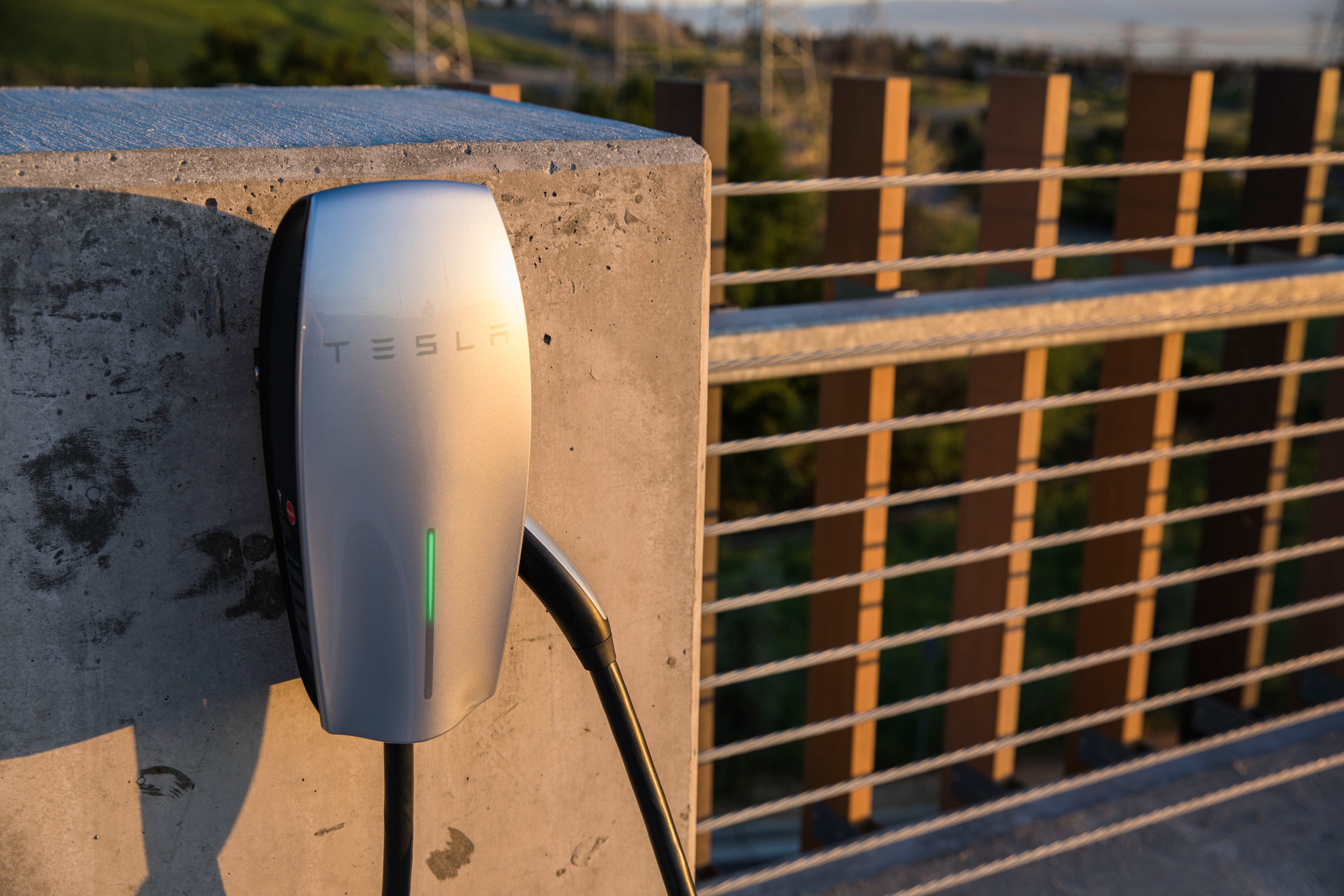 A Tesla destination charger
