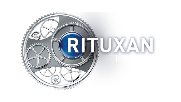 Rituxan logo with gears