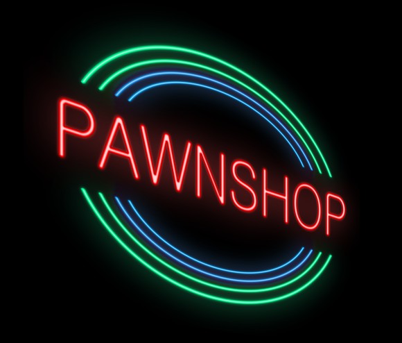 Pawn shop sign.