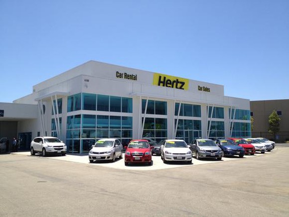 A Hertz Global rental lot. 