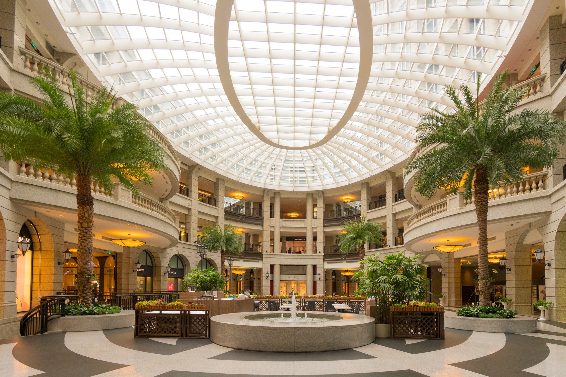 A mall atrium