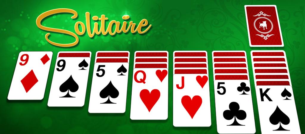Cards and a logo for Zynga's 'Solitaire' game.