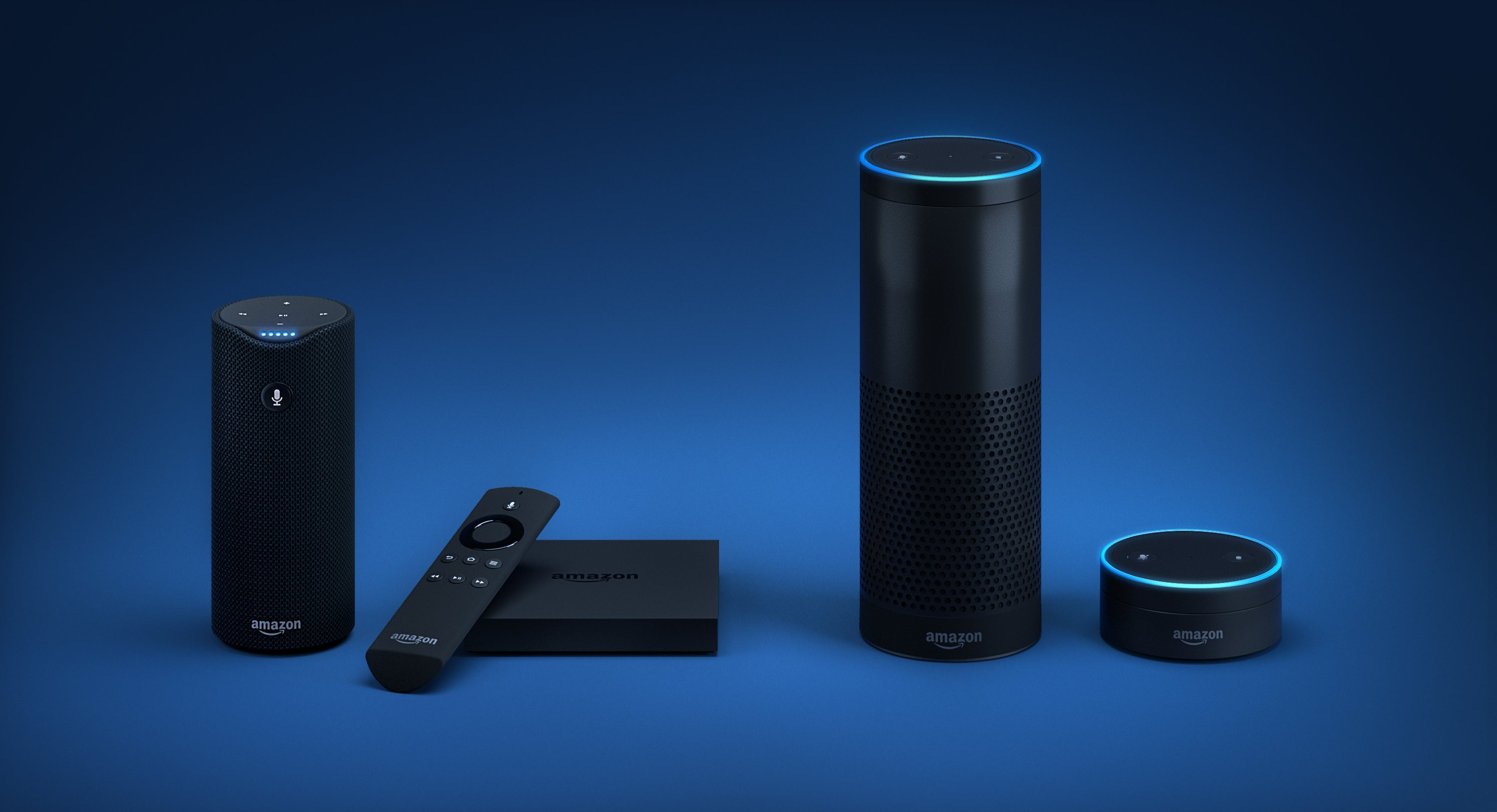 Alexa enabled products including Echo, Dot, Tap and FireTV.