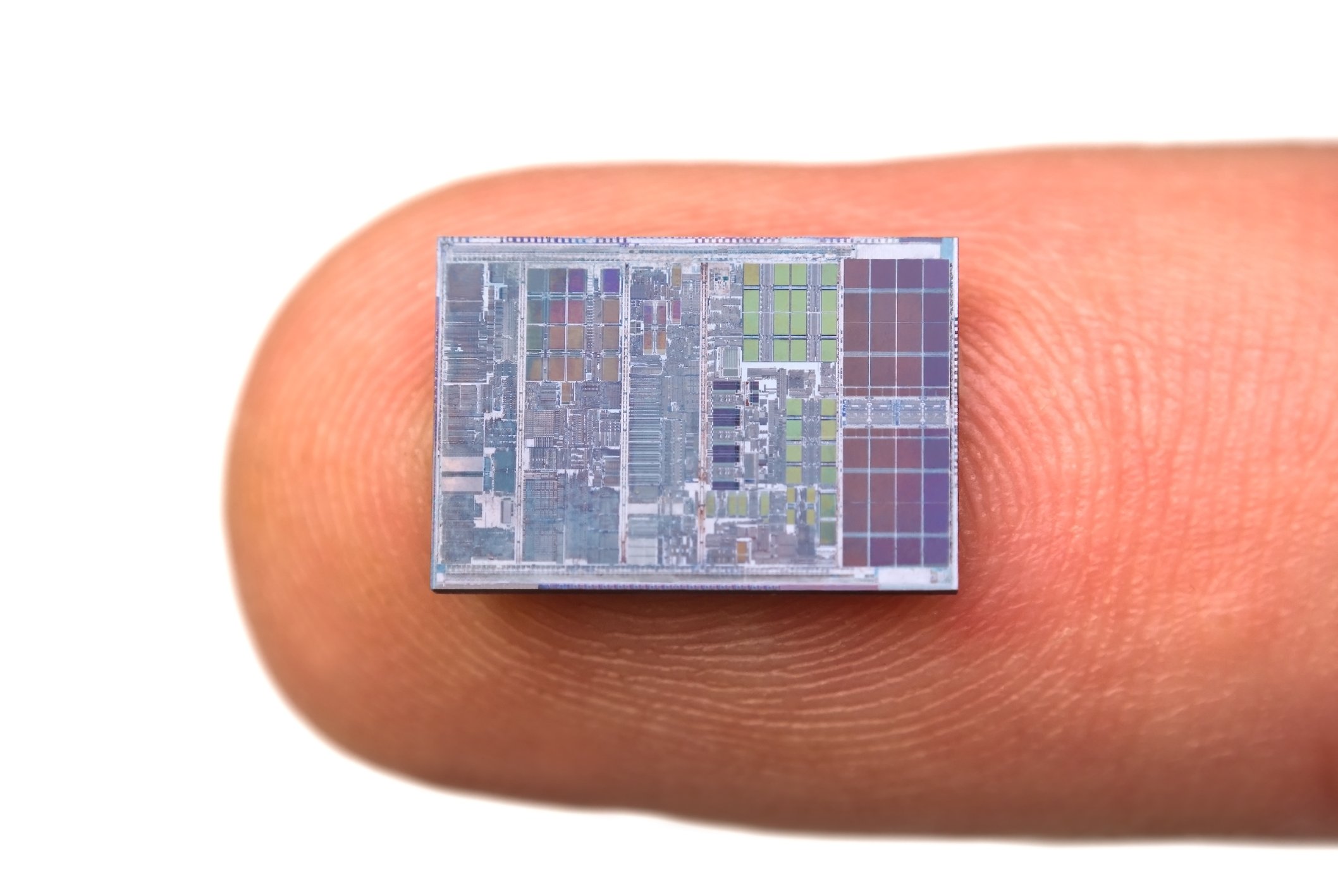 A microchip on a fingertip