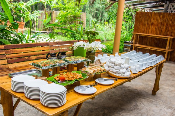 Buffet table