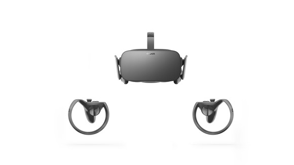 Oculus Rift and Touch renderings on white background