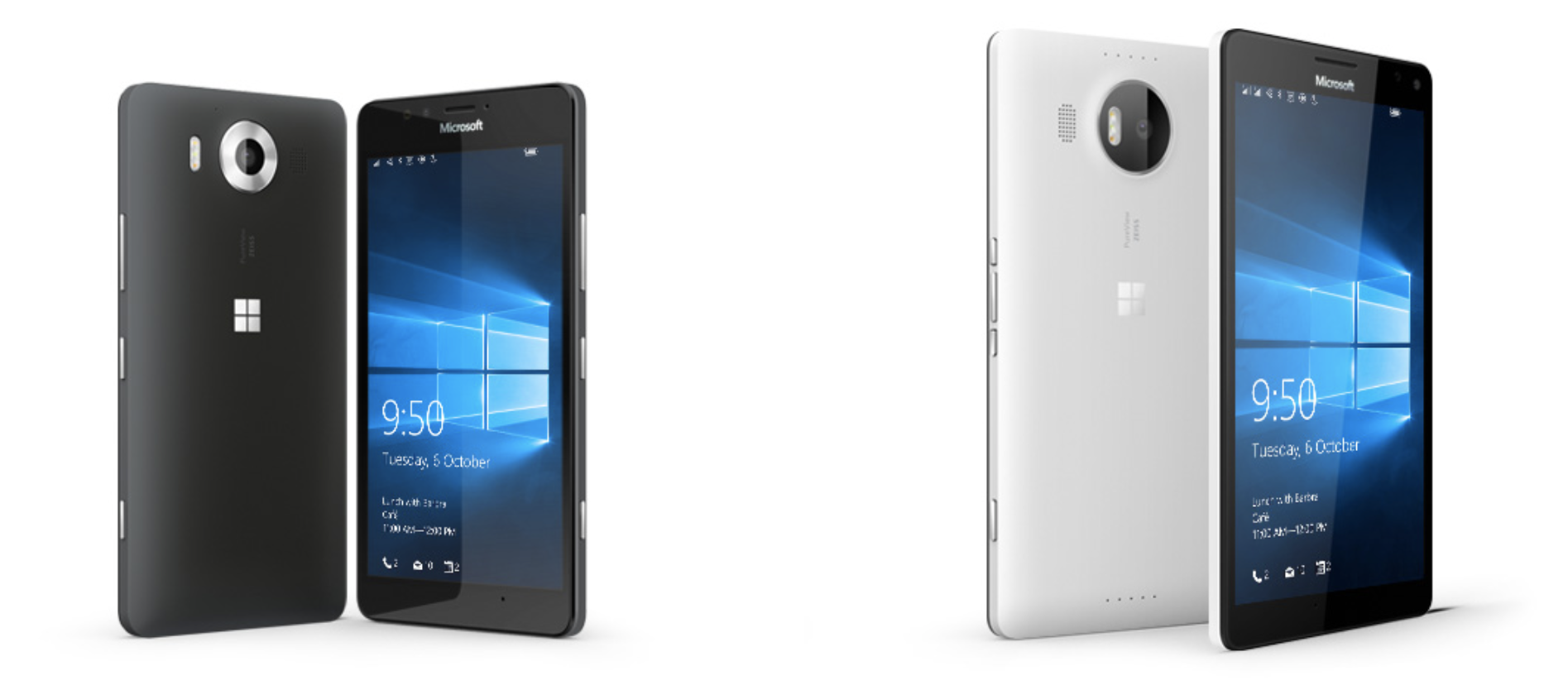Renderings of the Lumia 950 and 950 XL