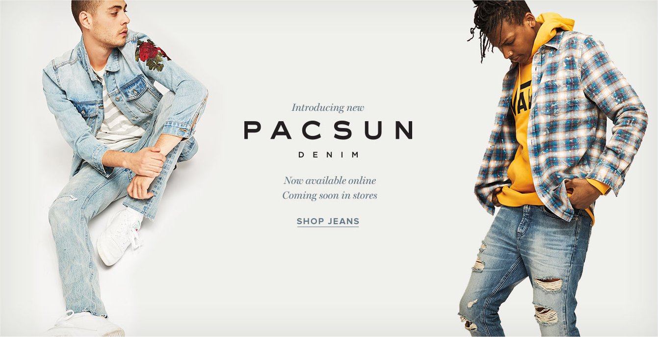 PacSun's denim apparel.