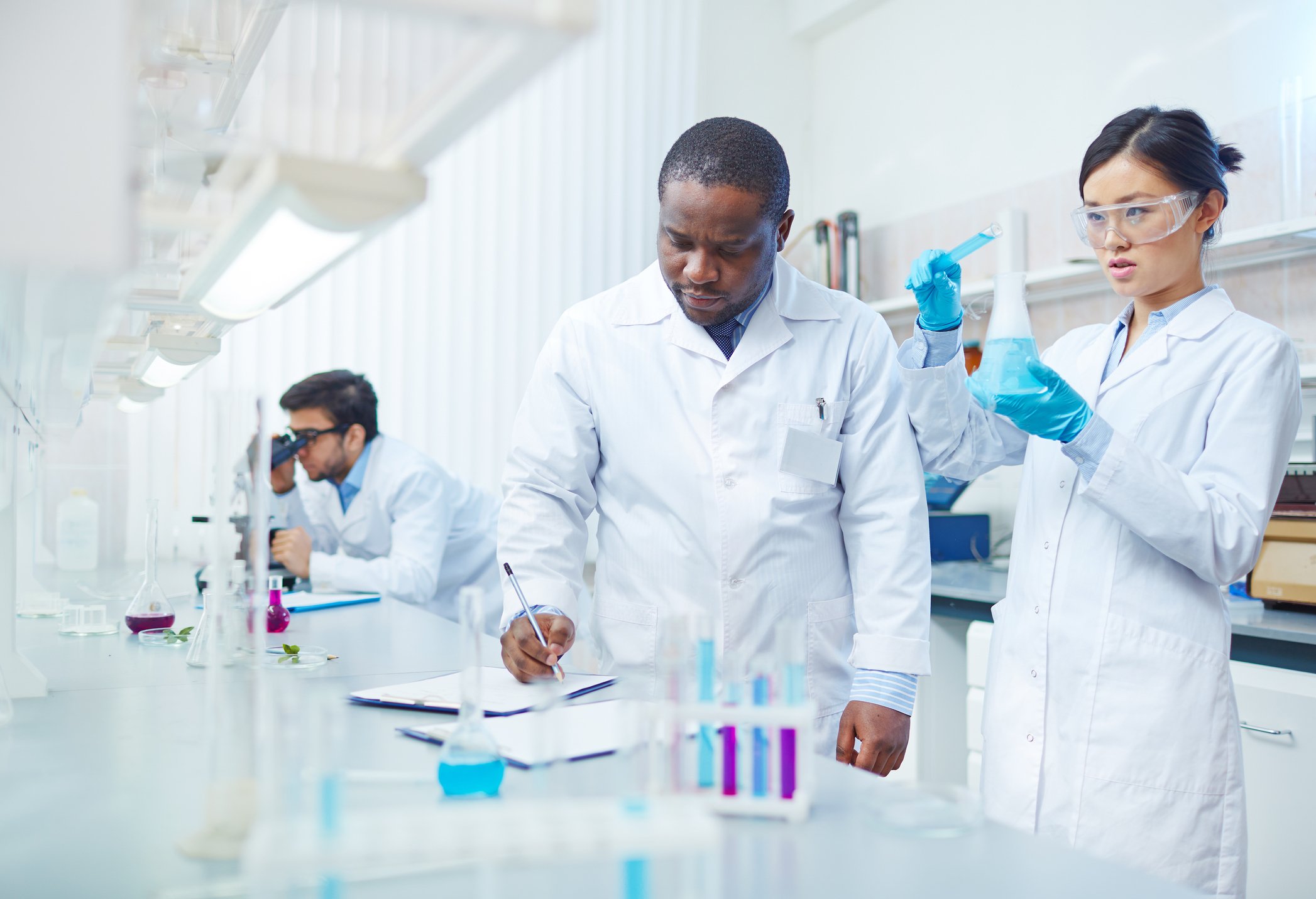Scientists working in a lab