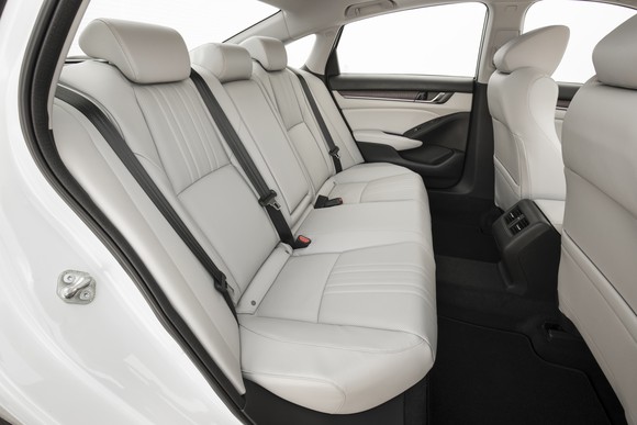 A view of the rear seat of the 2018 Honda Accord.