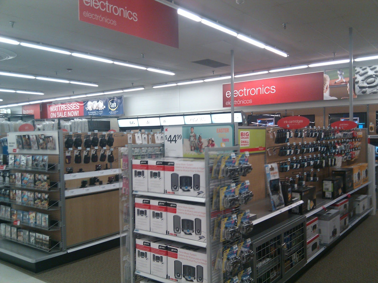 Sears store electronics section.