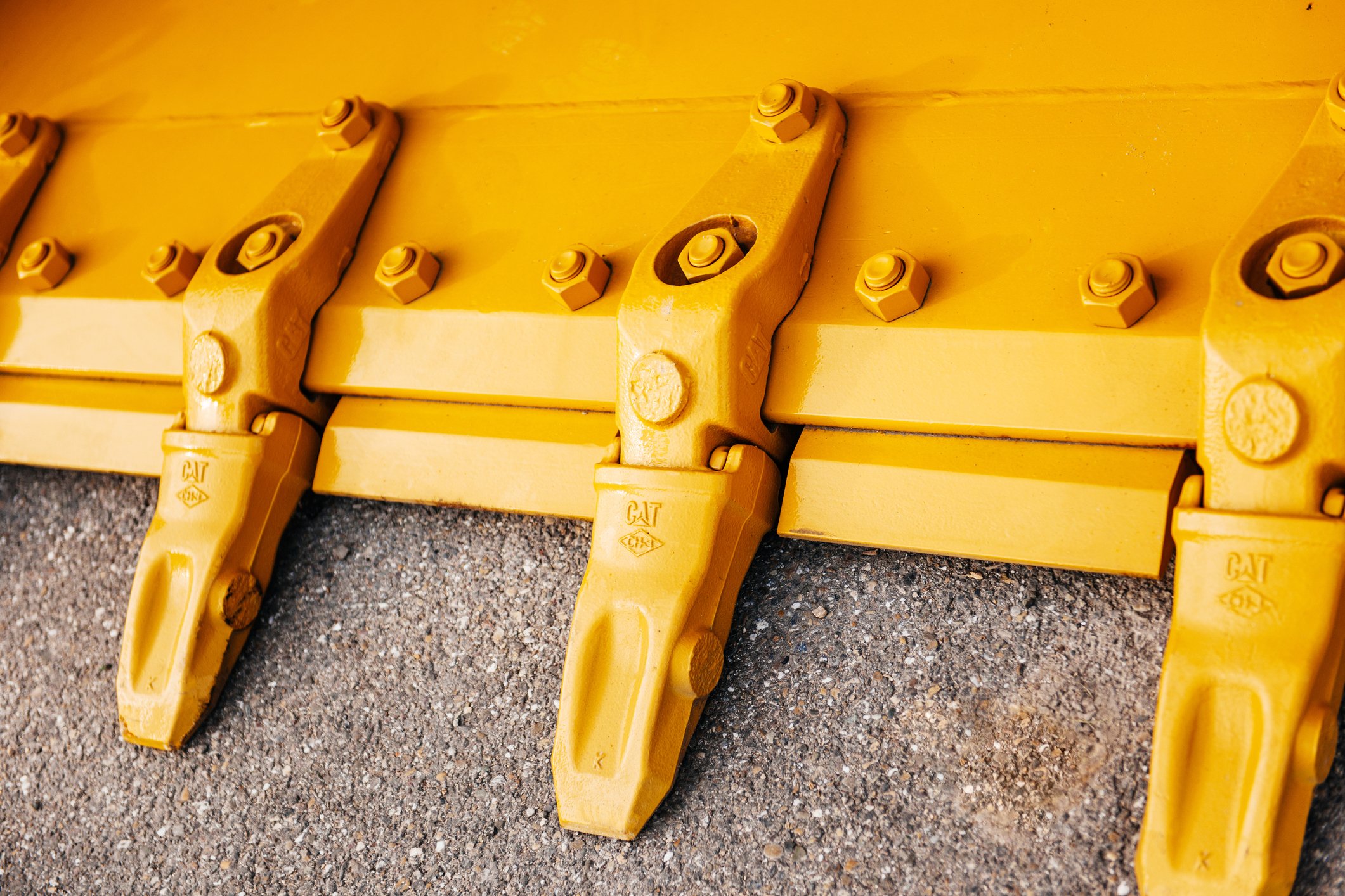 A caterpillar mining shovel