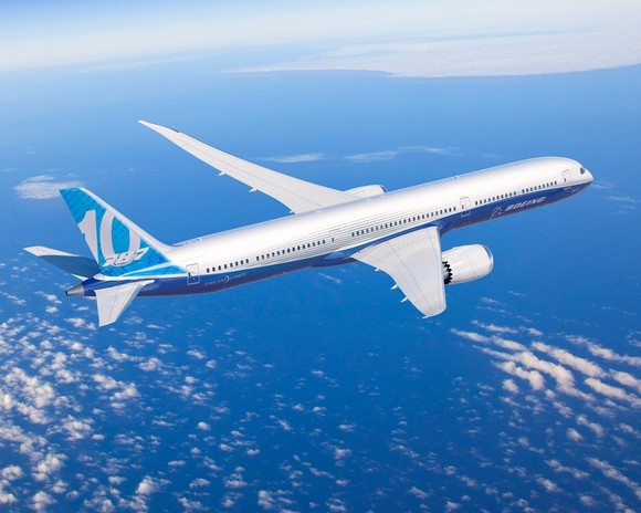 A rendering of the 787-10 Dreamliner
