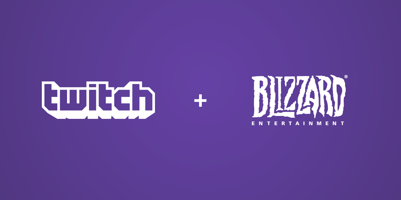 Purple background with Twitch and Blizzard Entertainment logos displayed in white.