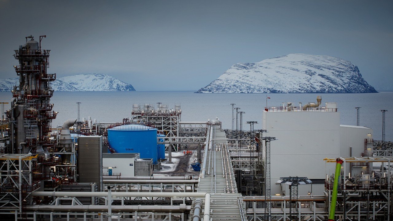 Oil export terminal during the day