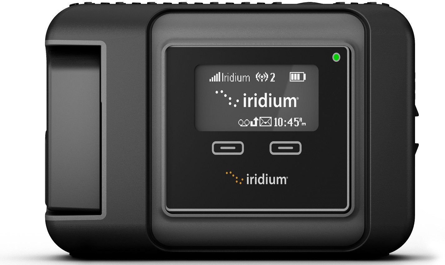 Iridium GO satellite communications device.