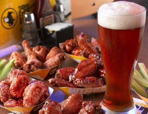 Chicken wings and beer at Buffalo Wild Wings