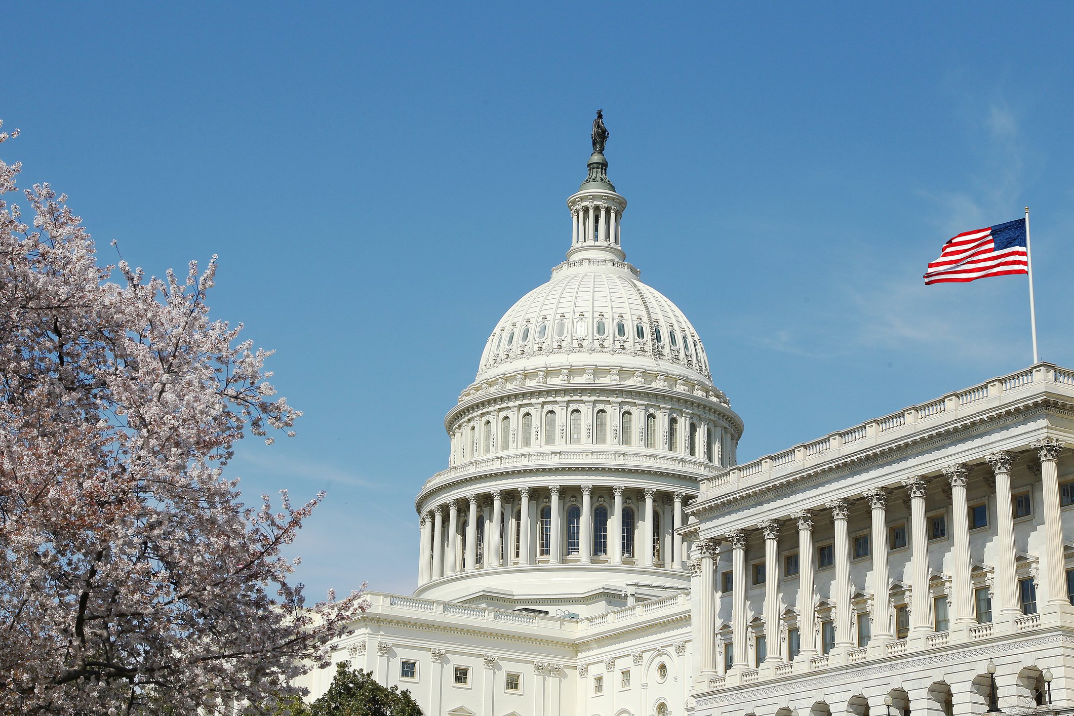 The capitol dome on a bright, sunny day.