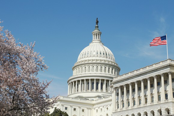 The capitol dome on a bright, sunny day.