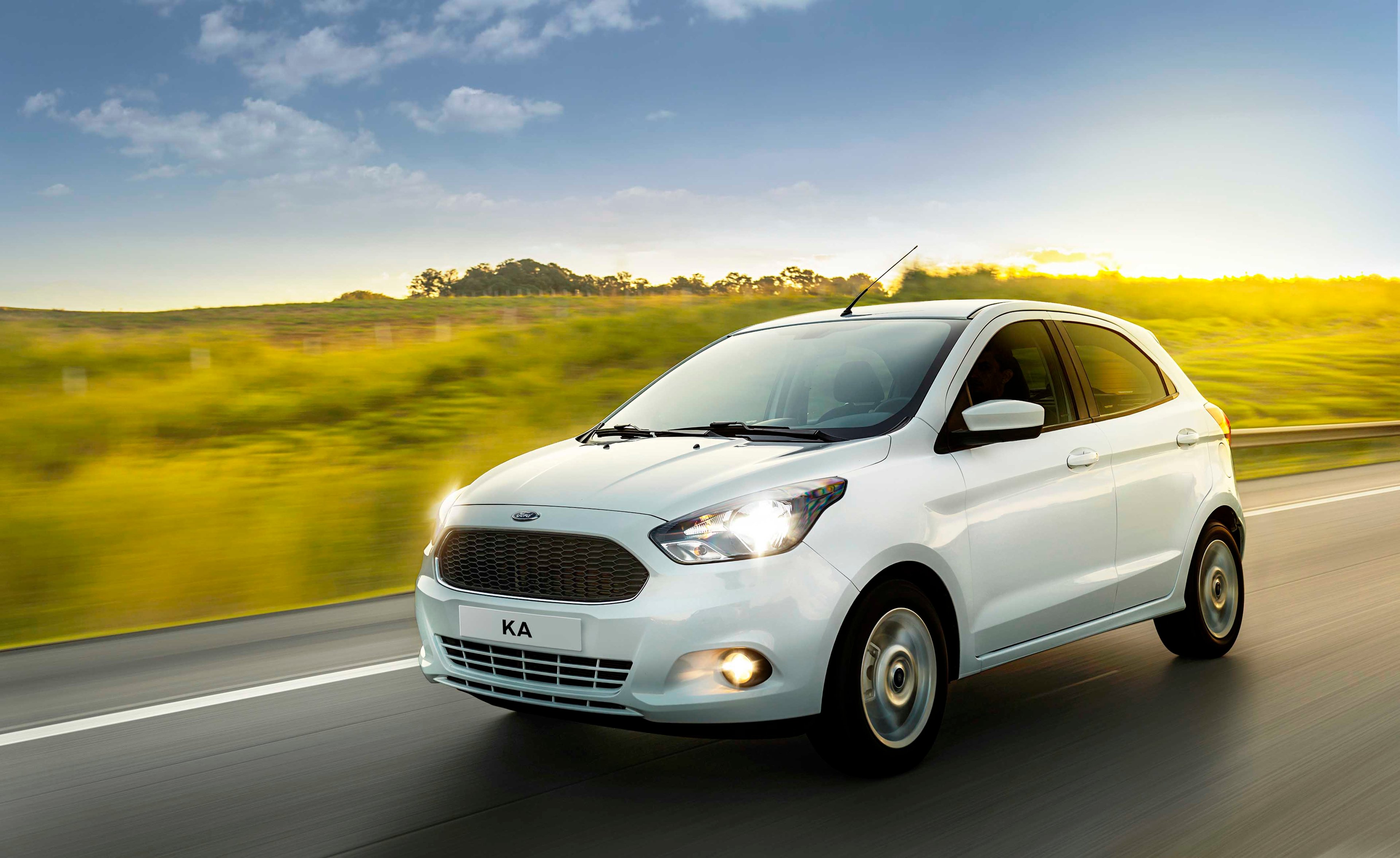 A 2017 Ford Ka hatchback, as sold in Brazil and other South American markets.