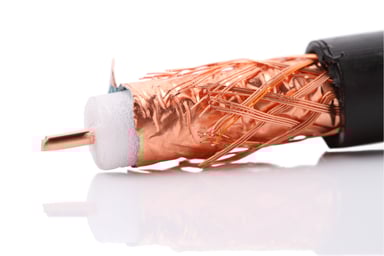 Coaxial cable stripped