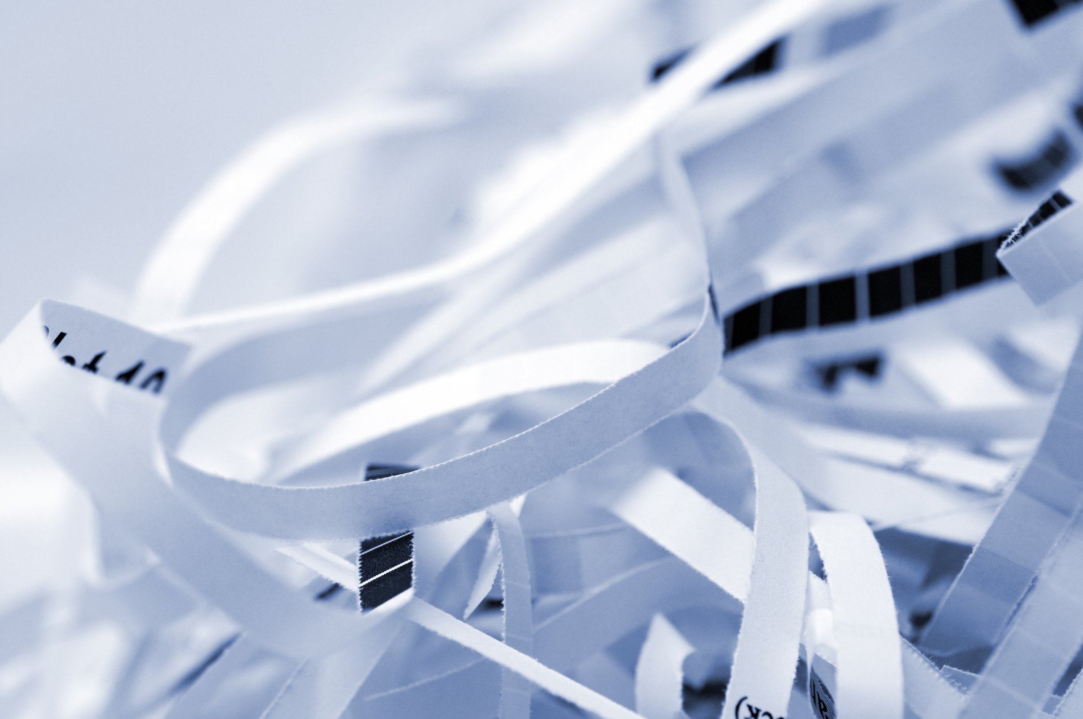 A pile of shredded paper.