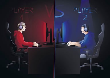 Two Players Playing Video Games